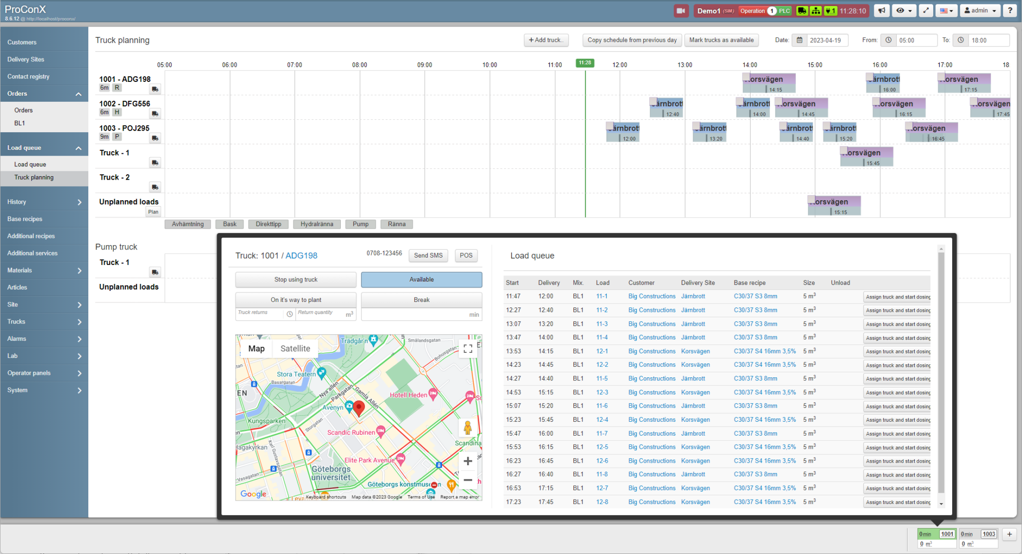 ProConX Truck Planning